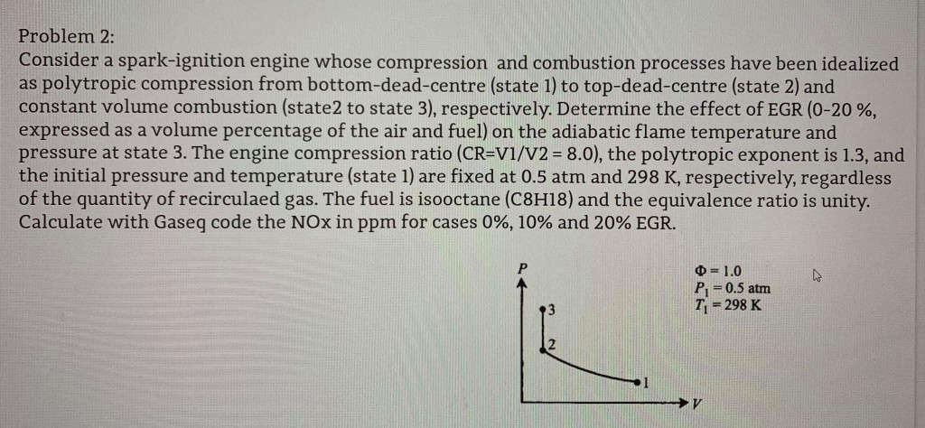 Problem 2 Consider A Spark Ignition Engine Whose Chegg Problem 2 Consider A Spark Ignition Engine Whose Chegg