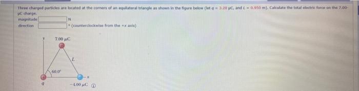 Solved The point charges are wranged as shown in the figure | Chegg.com