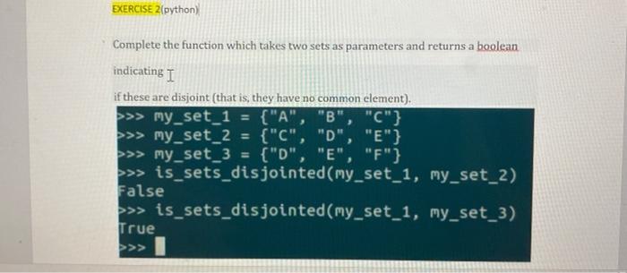 Solved EXERCISE 2(python) Complete the function which takes | Chegg.com