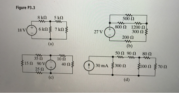 Solved 3.5 For each of the circuits shown in Fig. P3.3, a) | Chegg.com
