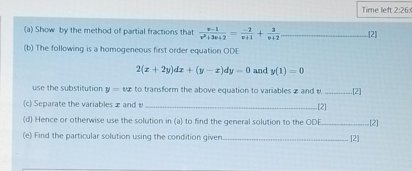 Solved (a) Show by the method of partial fractions that | Chegg.com