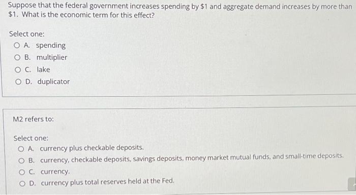 Solved Suppose That The Federal Government Increases | Chegg.com