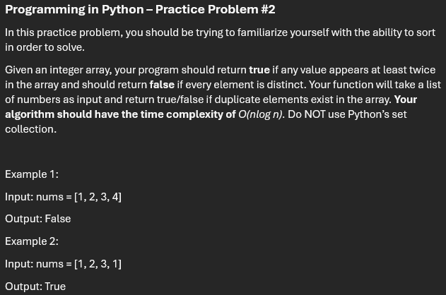 Solved Programming in Python - Practice Problem #2In this | Chegg.com