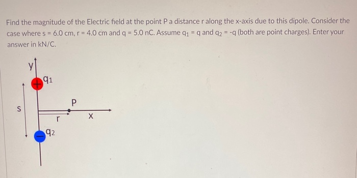 Solved Find the magnitude of the Electric field at the point | Chegg.com