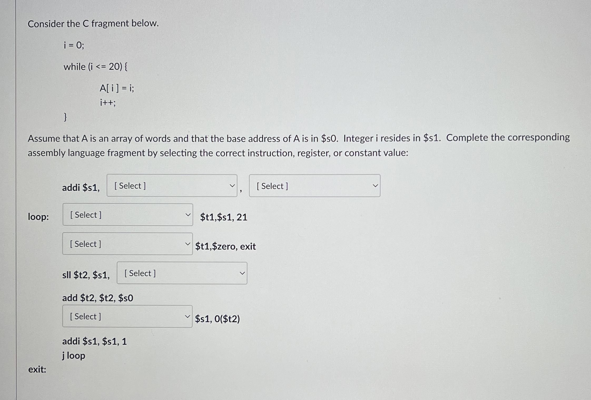 Solved Consider the C fragment below. | Chegg.com