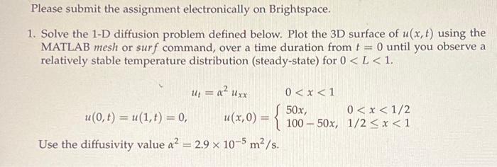Solved Please submit the assignment electronically on | Chegg.com