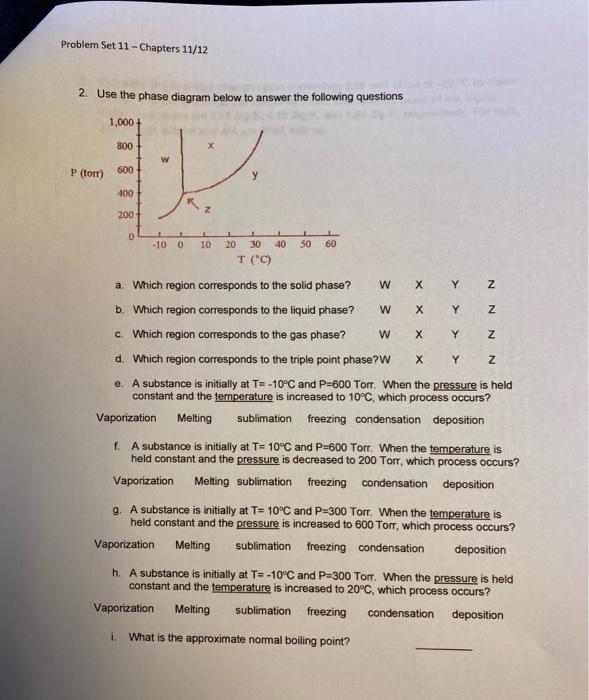 Solved Problem Set 11 - Chapters 11/12 2. Use the phase | Chegg.com