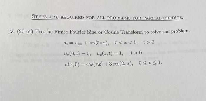 Solved STEPS ARE REQUIRED FOR ALL PROBLEMS FOR PARTIAL | Chegg.com