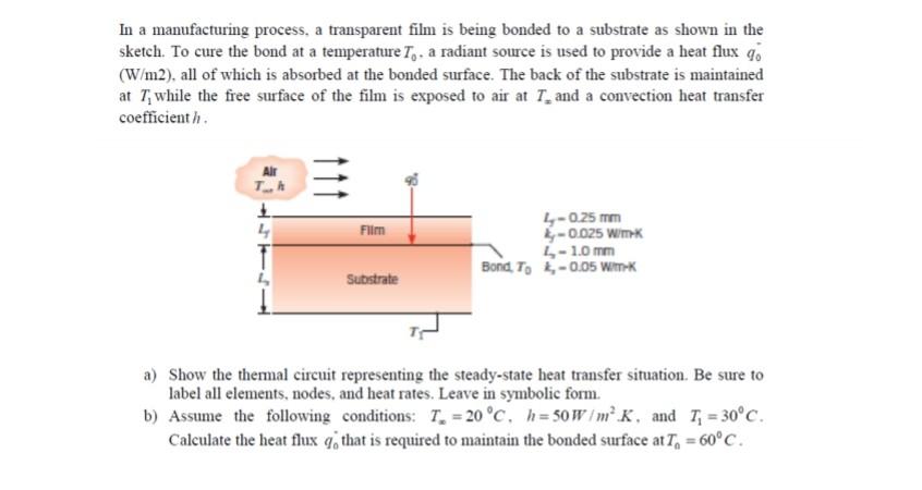 Solved In a manufacturing process, a transparent film is | Chegg.com