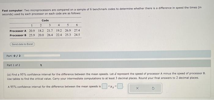Solved Fast computer: Two microprocessors are compared on a | Chegg.com