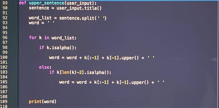 Solved 5. Write a function that converts the first and last | Chegg.com