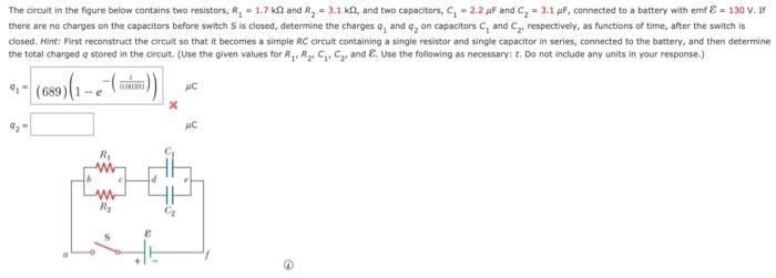 Solved The circuit in the figure below contains two | Chegg.com
