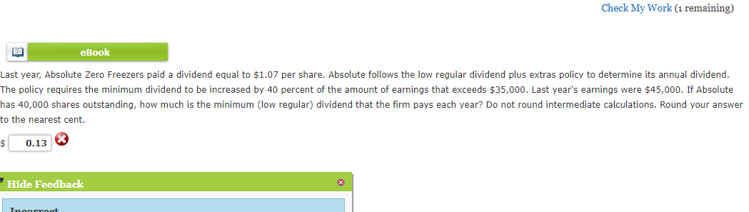 Solved Last Year, Absolute Zero Freezers Paid A Dividend | Chegg.com