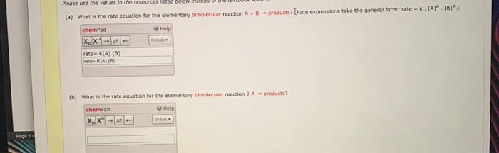 Solved (a) What Is The Rate Equation For The Elementary | Chegg.com