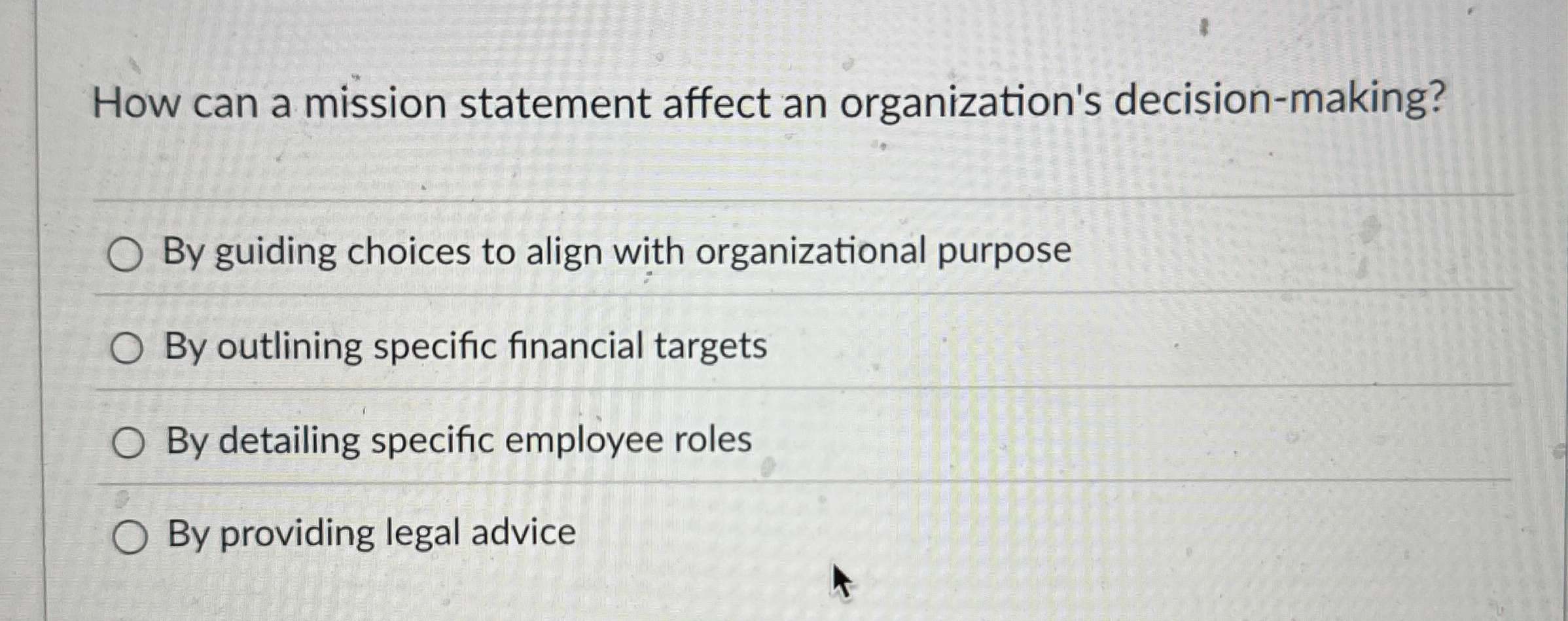 Solved How can a mission statement affect an organization's