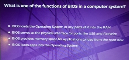 Solved What is one of the functions of BIOS in a computer | Chegg.com