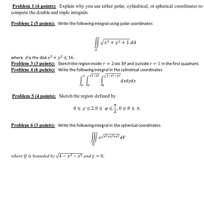 Solved Problem 1 (4 points): Explain why you use either | Chegg.com