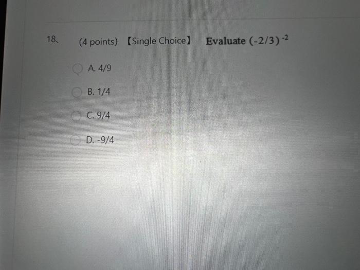 18-4-points-single-choice-evaluate-2-3-2-a-chegg