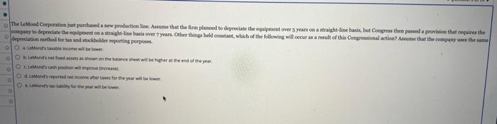 Solved degrecdation method for tas and stockholder reportion | Chegg.com