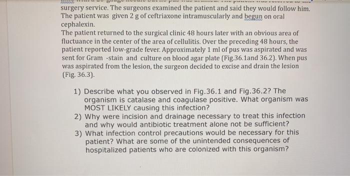 Solved The patient was a 45-year-old male who was in his | Chegg.com