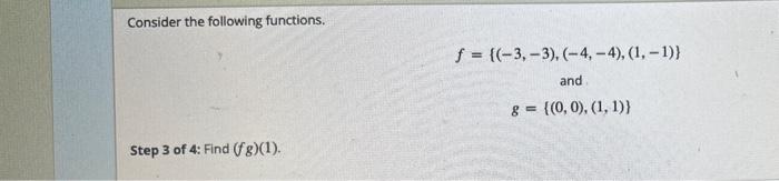 Solved Consider the following functions. | Chegg.com