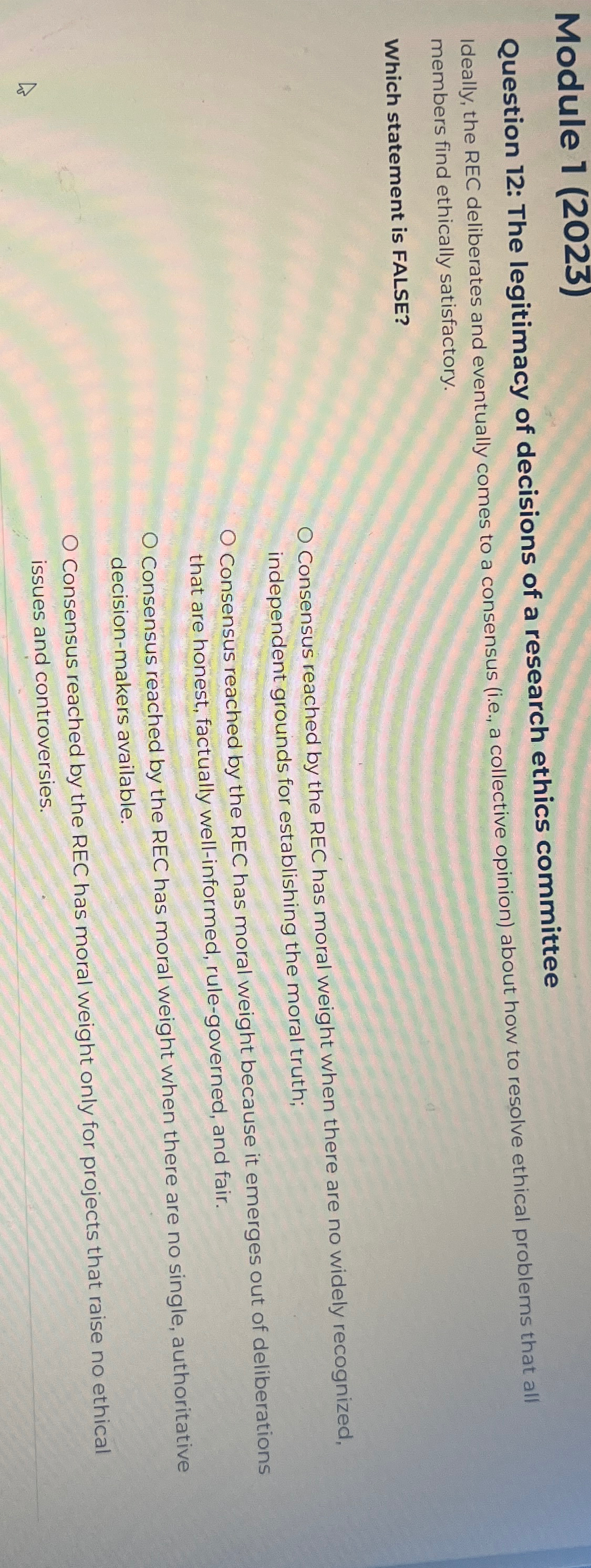 Solved Module 1 (2023)Question 12: The legitimacy of | Chegg.com