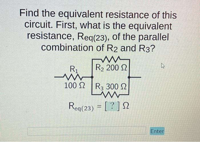 Solved Find The Equivalent Resistance Of This Circuit. | Chegg.com