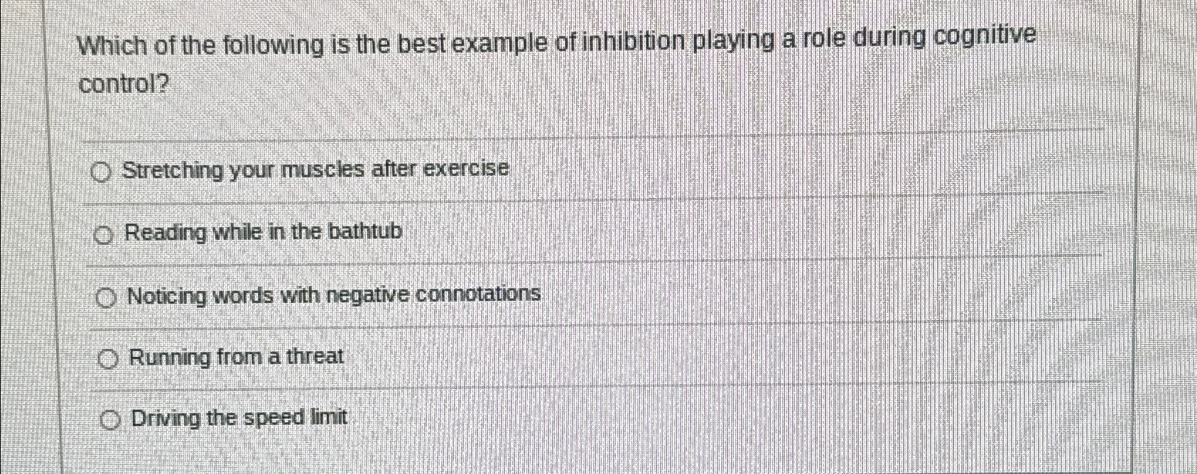 Solved Which of the following is the best example of