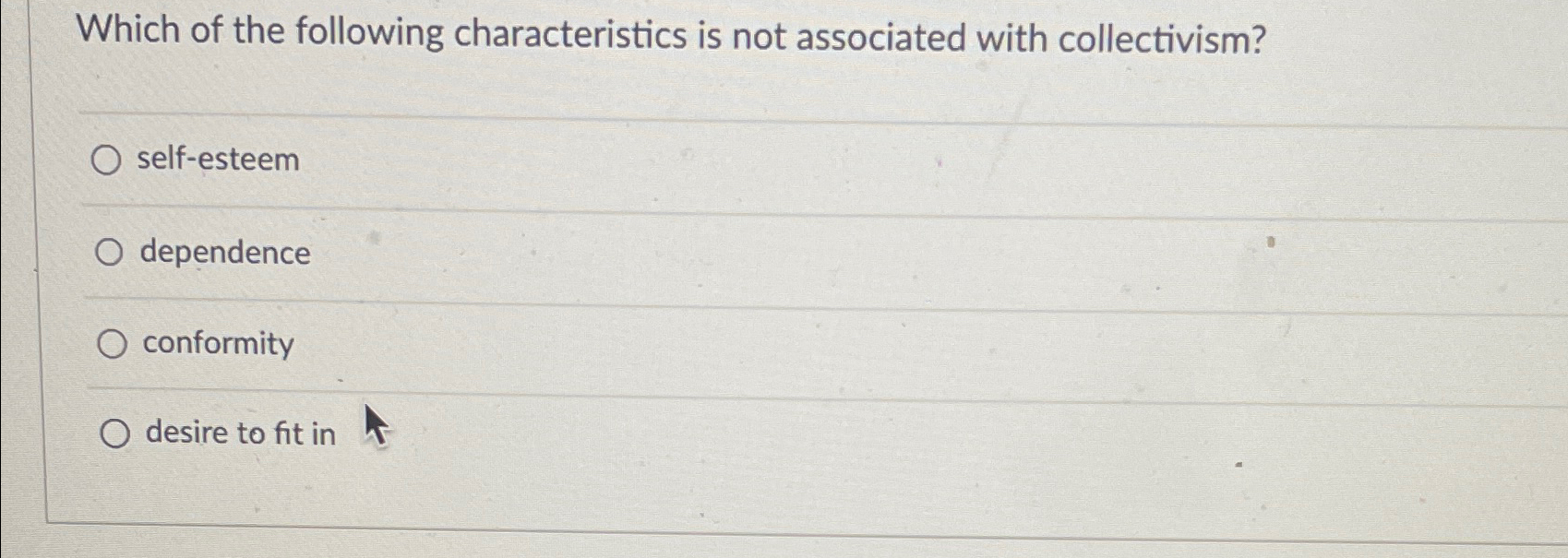 Solved Which of the following characteristics is not | Chegg.com
