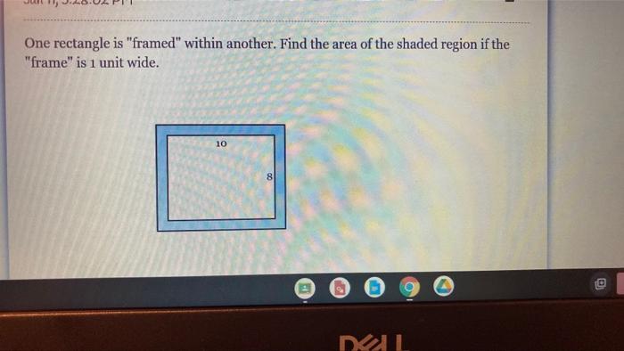 Solved One rectangle is 