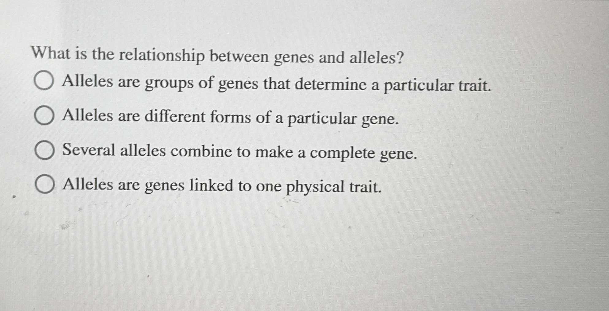 Solved What is the relationship between genes and | Chegg.com