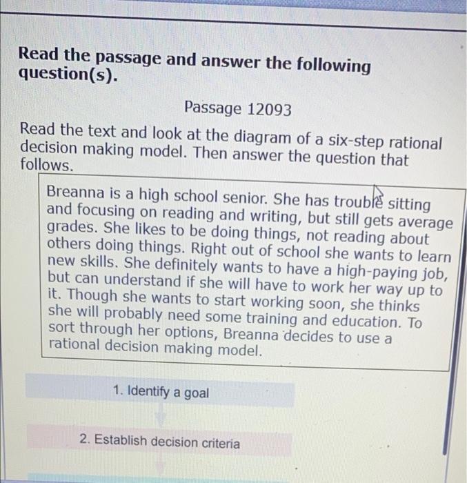 Solved Read the passage and answer the following | Chegg.com