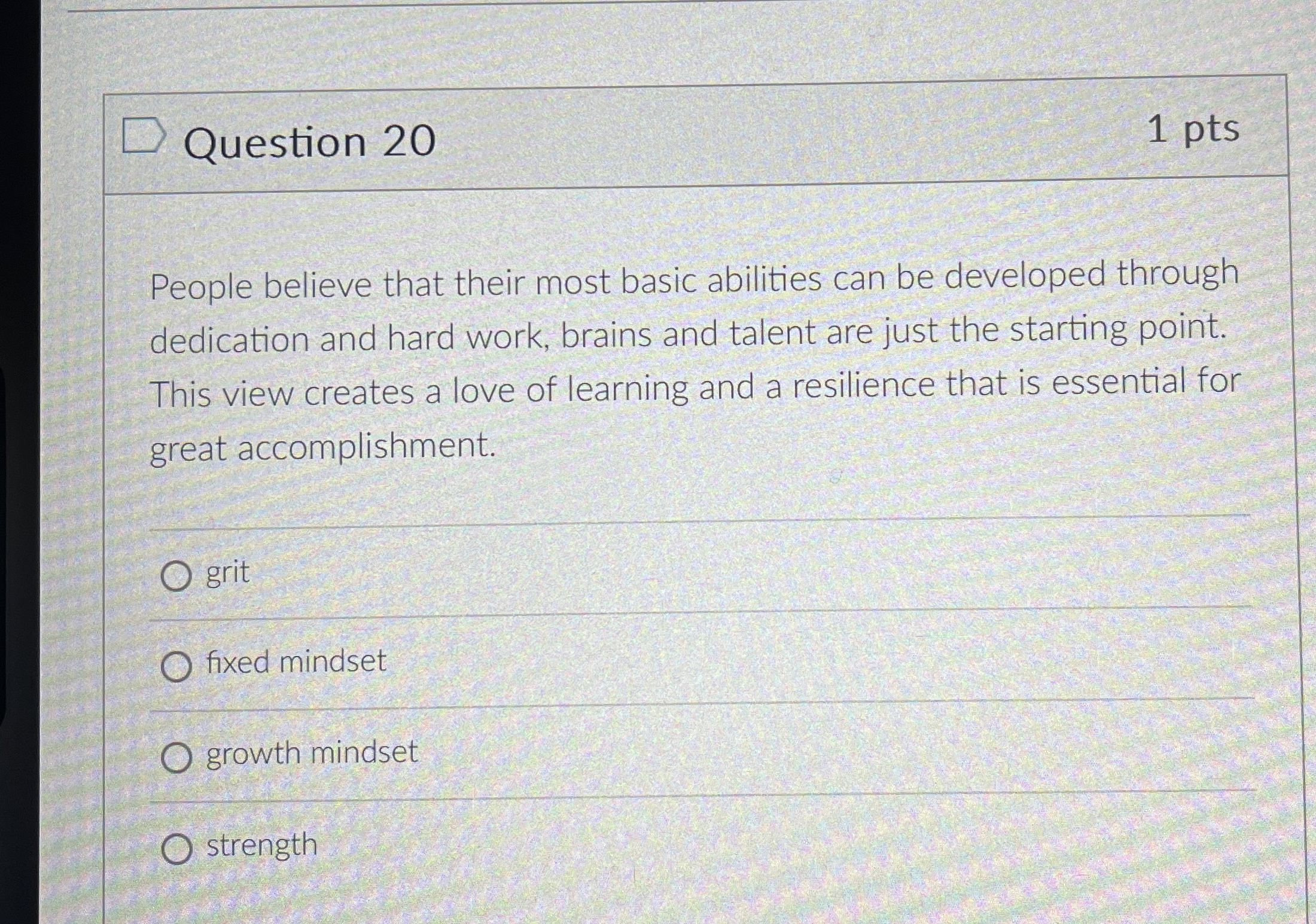 Solved Question 201 ﻿ptsPeople believe that their most basic | Chegg.com