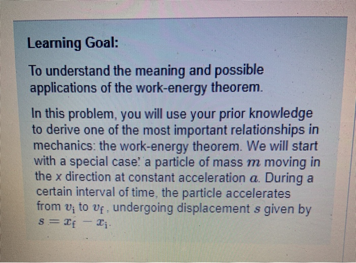 Solved Leaming Goal To Understand The Meaning And Possib Chegg Com