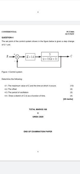Solved CONFIDENTIAL РСТЫі OCT/NOV QUESTION The set point of | Chegg.com