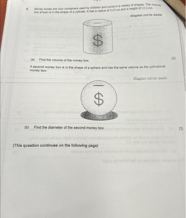 Solved 6. Money boxes are coin containers used by children