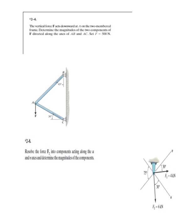 Solved The vertical force Facts downward at A on the | Chegg.com