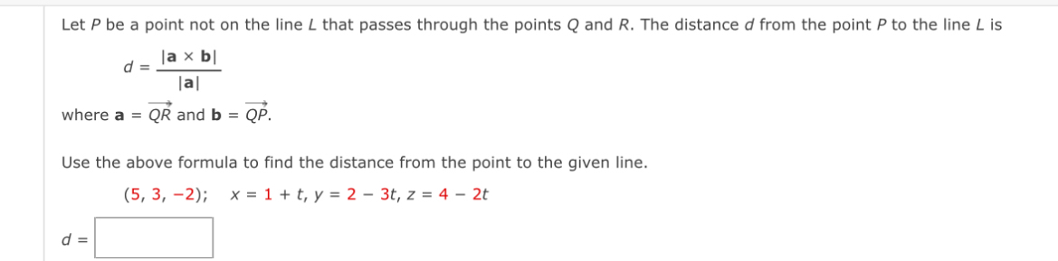 Solved Let P ﻿be a point not on the line L ﻿that passes | Chegg.com