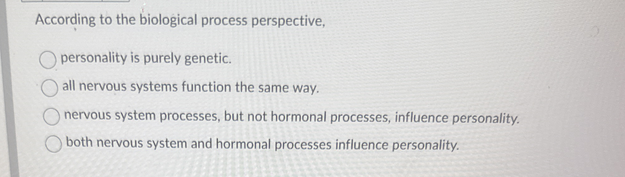 Solved According to the biological process | Chegg.com