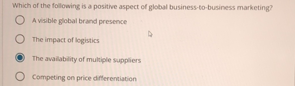 Solved Which of the following is a positive aspect of global | Chegg.com