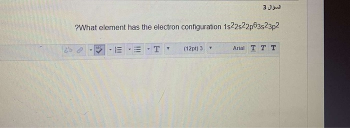 Solved 3 Jan ?What Element Has The Electron Configuration
