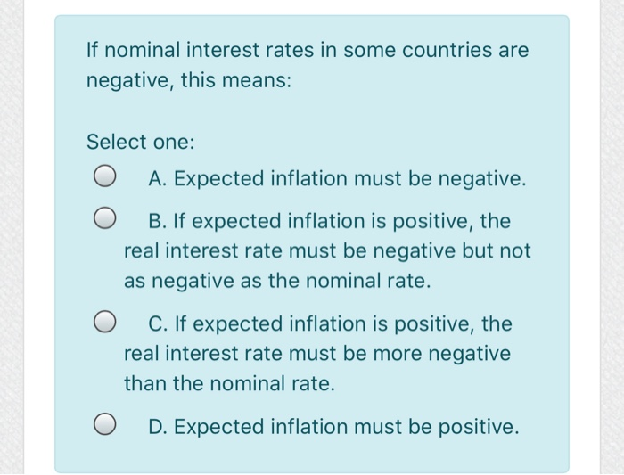 Negative Interest Rate Environment Definition