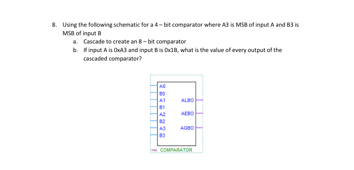 Solved Using the following schematic for a 4 - ﻿bit | Chegg.com