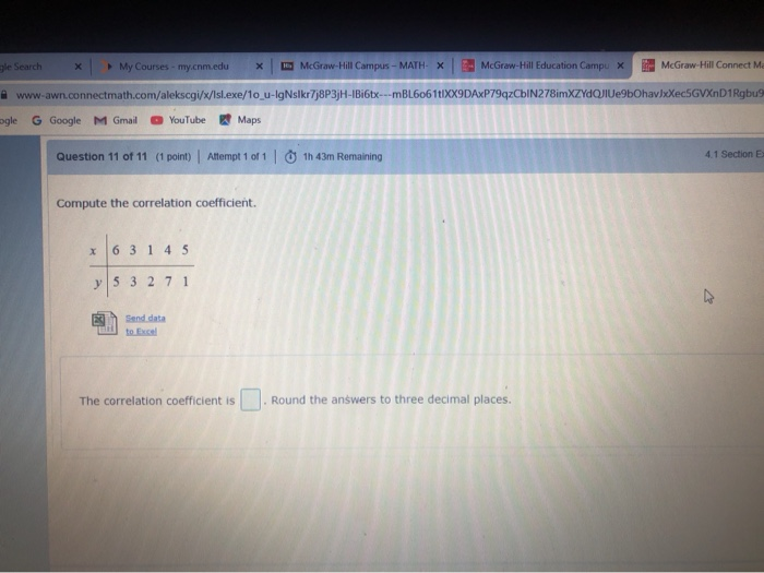 Solved gle Search X My Courses my.cnm.edu X McGrawHill