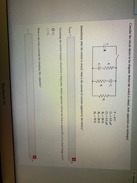 Solved Attempt Consider the circuit shown in the diagram. | Chegg.com