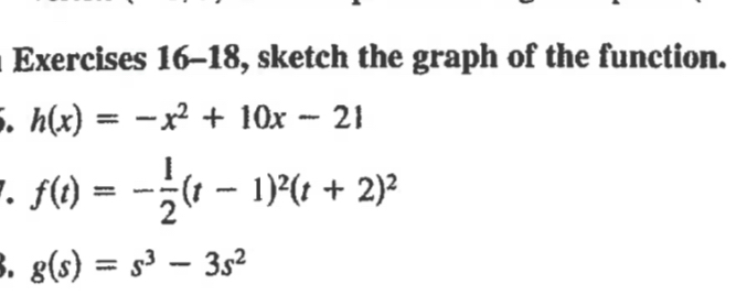 Solved Exercises 16-18, ﻿sketch the graph of the | Chegg.com