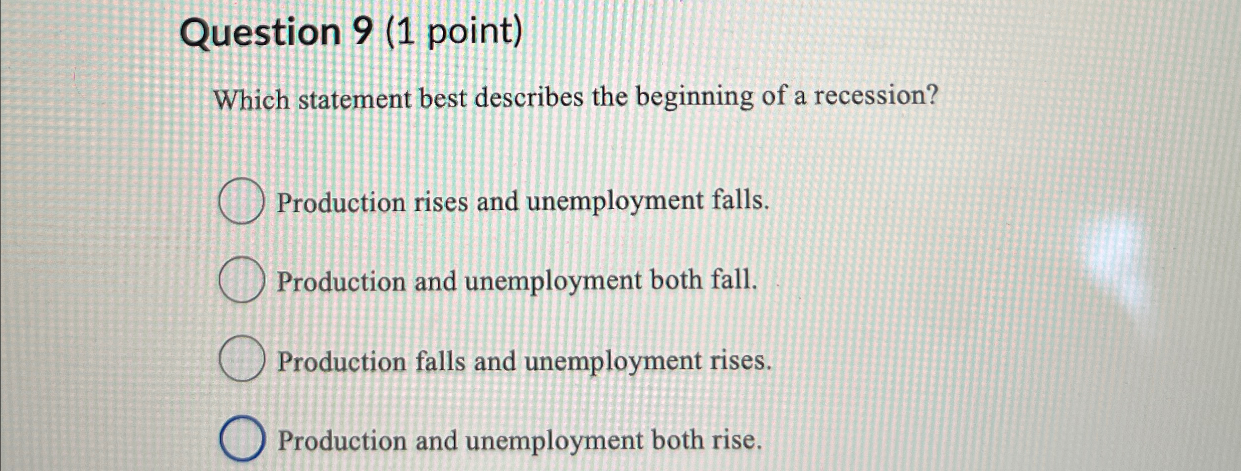 Solved Question 9 (1 ﻿point)Which statement best describes | Chegg.com