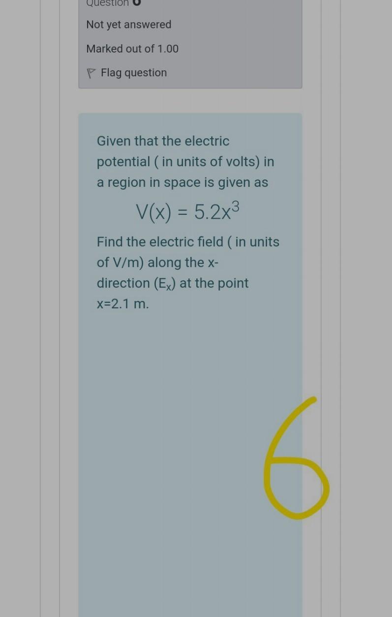 Solved Given that the electric potential ( in units of | Chegg.com