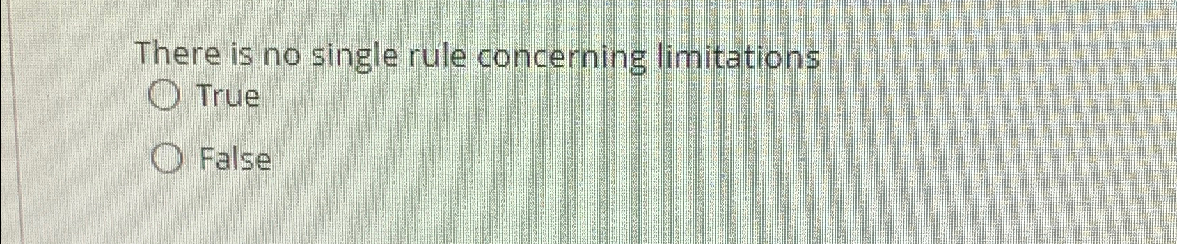Solved There is no single rule concerning | Chegg.com
