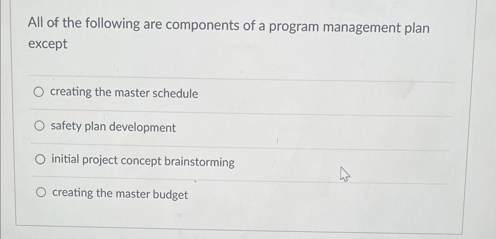 Solved All of the following are components of a program | Chegg.com